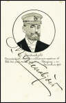 Carte postale représentant l'effigie de Nordenskjold avec sa signature autographe. TB