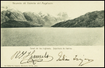 Carte postale avec vue de Magallanes avec signatures autographes d'Irizar et de Hermelo. TB