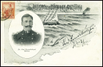 Argentine n°115 obl Buenos Aires (1903) sur carte postale "Recuerdo de la Expedicion Argentina" avec signature autographe du Dr José Gorrochategui, médecin de l'Uruguay . TB