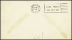 USA n°323, 3 pièces, obl mec avec lignes ondulées "Little america Antarctica (30.12.35) sur env avec cachet noir "Byrd Antarctica expedition II second cancellation mail"