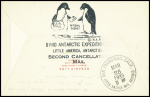 USA n°323 obl mec "Little america Antarctica" (30.1.1935)  sur env avec courrier à en-tête "Oceanic Line". TB