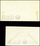 4 lettres de la 2ème expedition Byrd AFF n°323 ou 323a avec obl diverses dont grand CAD avec killer "second Byrd Antarctic expedition SS Jacob Ruppert" (10.1.35) (3 griffes noire)