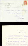 Lettre autographe de Charcot au sujet de l'engagement d'un quartier-maitre Fourrier à bord du Pourquoi Pas (27.4.1935) + env AFF n°283 obl mec Neuilly-s-Seine (28.4.1935)