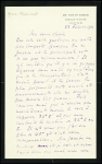 Correspondance de deuil à en-tête "29 rue St James Neuille-s-Seine" de Charcot (qui a le pied enflé et "la tête en bouillie") à sa sœur chérie (qui sort d'une grippe) (23 fev 1932)