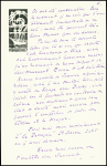 Correspondance de 2 feuilles à en-tête illustrée du Pourquoi Pas? adressée à sa sœur chérie le 8 septembre 1933 : il rapatrie la mission polaire française qui vient d'hiberner à Scoresby Sund