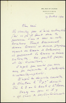 Correspondance à en-tête "29 rue St James Neuilly-s-Seine" adressée par Charcot à Ph. Dollfus (19 juillet 1930). Charcot vient d'engager le jeune scientifique Franck Emmanuel. TB