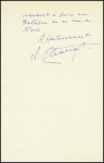 Correspondance à en-tête "29 rue St James Neuilly-s-Seine" adressée par Charcot à Ph. Dollfus (19 juillet 1930). Charcot vient d'engager le jeune scientifique Franck Emmanuel. TB
