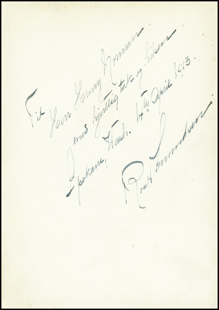 Document daté du 4 avril 1913 avec signature autographe de Roald Amundsen. TB