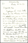 lettre autographe écrite par Nansen le 24 novembre 1890. TB
