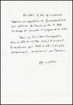 Lettre du Dr Chauncey C. Loomis adressée à PE Victor le 27 mai 1970 au sujet de la mort par empoisonnement de l'explorateur CF Hall au Groenland + note manuscrite de Paul Emile Victor