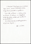 Lettre dactyl de Byrd disant que PE Victor est le seul homme capable de mener une expédition au sommet et en bas du globe terrestre (12 nov 1954) + note manuscrite de PEV