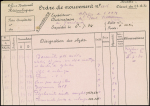 Fiche A4 de mouvement de matériel pour le Pourquoi Pas? (5.7.1934) avec signature de Paul Emile Victor. TB