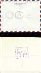 2 lettres : Madagascar n°327 + 328 + 329 obl Ambania Madagascar (27.11.57) avec au verso CAD d'arrivée Terre Adélie (1.1.1957) et TAAF n°12 + 13 en paire + 14 en paire + 15 en paire obl