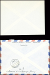 2 lettres : TAAF n°32 obl Terre Adélie (31.1.70) sur lettre avec griffe Thala Dan et XXe expédition et TAAF n°26 obl Terre Adélie (14.7.1969) sur lettre avec griffe XIXe expédition