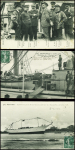 3 CP : saint Malo (juillet 1908) bénédiction du Pourquoi Pas (n°208) - Saint Malo - Le Pourquoi Pas sur les flots (GF n°4727) - l'etat major du pourquoi Pas. TB
