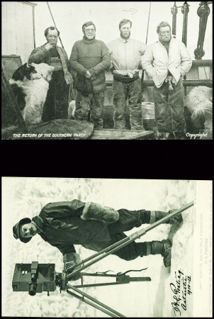 4 cartes postales de l'expéditiion Scott (1910 - 1913). TB