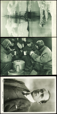5 cartes postales de l'expédition Scott au Pôle Sud. TB