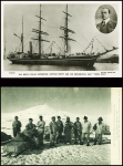 5 cartes postales de l'expédition Scott au Pôle Sud. TB