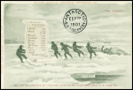 Nouvelle Zélande n°94 obl 24.12.1901 sur carte postale "Antarctic explorers" avec cachet rond "Antarctic EXPon 1901 SS Discovery". TB