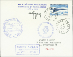 TAAF PA 19 obl terre Adélie (2.1.1971) sur lettre avec griffe de la XXIe expédition. Rare et TB (le PA19 n'a pas été vendu en terre Adélie). TB