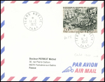 3 plis de terre Adélie (1958-1975) dont cachet bleu IAGP raid 1975 - 76. TB