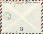 TAAF n°1 en mixte avec Madagascar n°330 obl Tananarive sur lettre avec CAD d'arrivée "Archipel Kerguelen TAAF" 10,4,1958 au recto. TB
