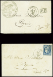 Lettre avec CAD "Alger Algérie" (17 nov 70) + "PP" encadré noir + cachet noir avec aigle couronnée "Service de la flotte transport la Driade". TB