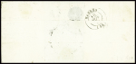 N°3 obl grille + cursive "21 St Nicolas du Pelem" + T13 "Quintin (21)" (1849) sur lettre, ind 23. TB