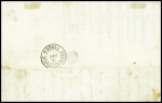 N°29 en paire obl ancre bleue + CAD rond "Ligne U PAQ. FR. N°3" (1870) sur lettre de Marseille pour Constantinople. TB