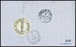 N°39 (def) + 40B en paire + 37 (def) obl GC 2056 + T17 Lisieux (1 sept 1871 - 1er jour nouveau tarif) sur lettre
