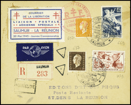 SAUMUR N°669 + 687 + 697 + 739 obl. illustrée de Saumur