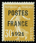 N°35 30c orange POSTES FRANCE 1921, neuf sans gomme,