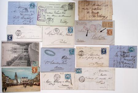 1900-1990, Lot de France avec N°121 variété centre