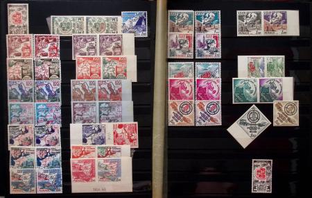 1900-1990, Lot de France avec N°121 variété centre