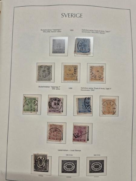 1855-2010 Mint and used collection of Sweden in three