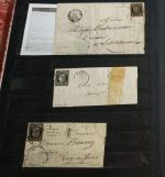 1852-1900 Ensemble de lettres en cinq classeurs allant