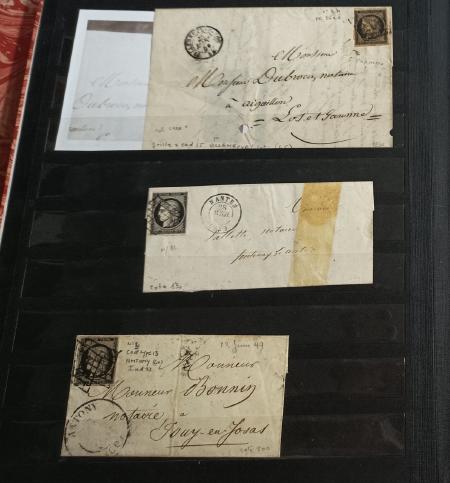 1852-1900 Ensemble de lettres en cinq classeurs allant