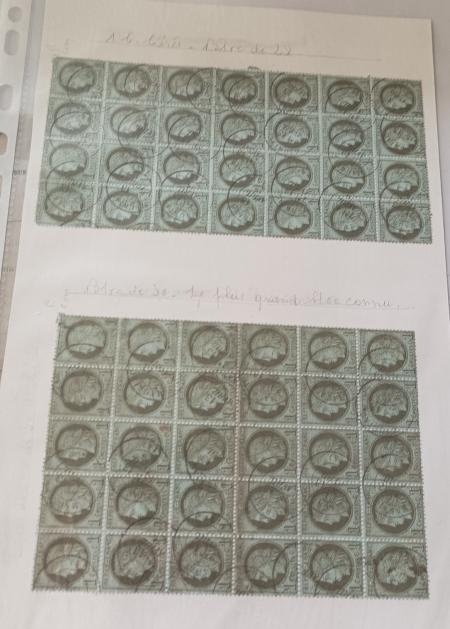 1849-1876, Anciens lots de VO dont 2 n°2 15c vert seuls
