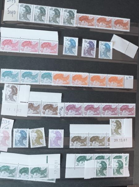 1930-2004 Lot de France pour faciale, avec timbres