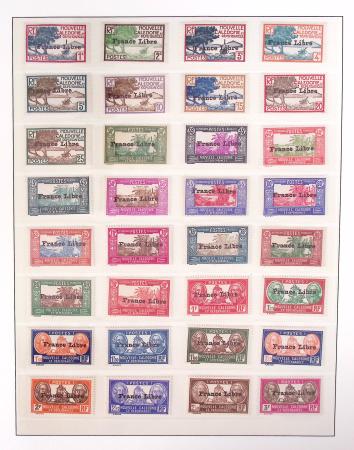 1866-1970, Collection des COLONIES en 4 classeurs,