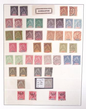 1866-1970, Collection des COLONIES en 4 classeurs,
