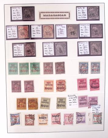 1866-1970, Collection des COLONIES en 4 classeurs,