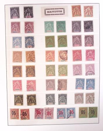 1866-1970, Collection des COLONIES en 4 classeurs,