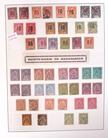 1866-1970, Collection des COLONIES en 4 classeurs,