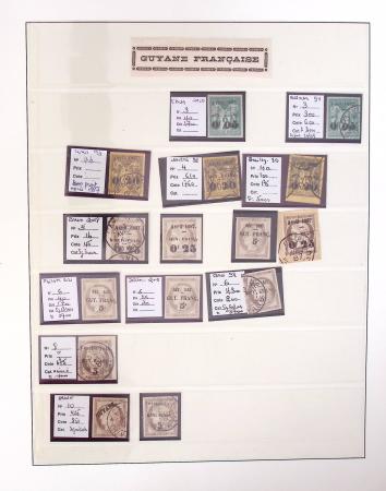 1866-1970, Collection des COLONIES en 4 classeurs,