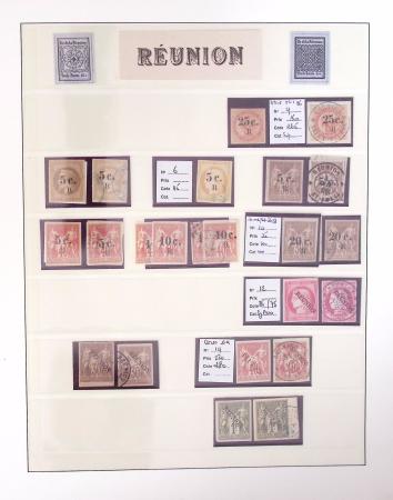 1866-1970, Collection des COLONIES en 4 classeurs,