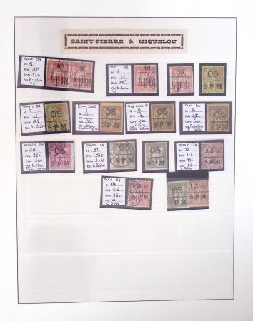1866-1970, Collection des COLONIES en 4 classeurs,