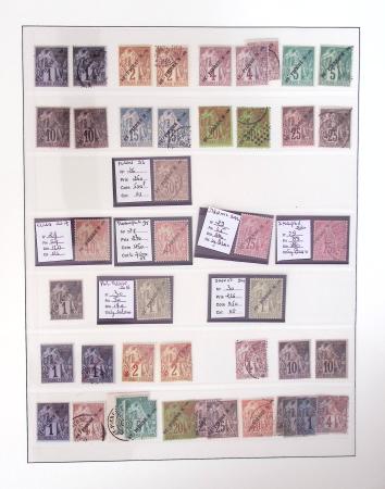 1866-1970, Collection des COLONIES en 4 classeurs,