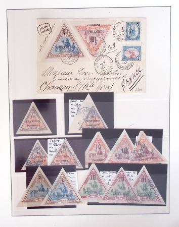 1866-1970, Collection des COLONIES en 4 classeurs,