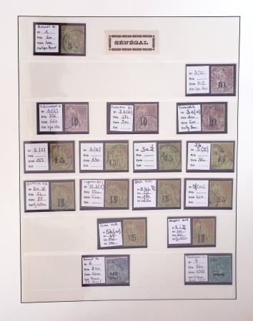 1866-1970, Collection des COLONIES en 4 classeurs,
